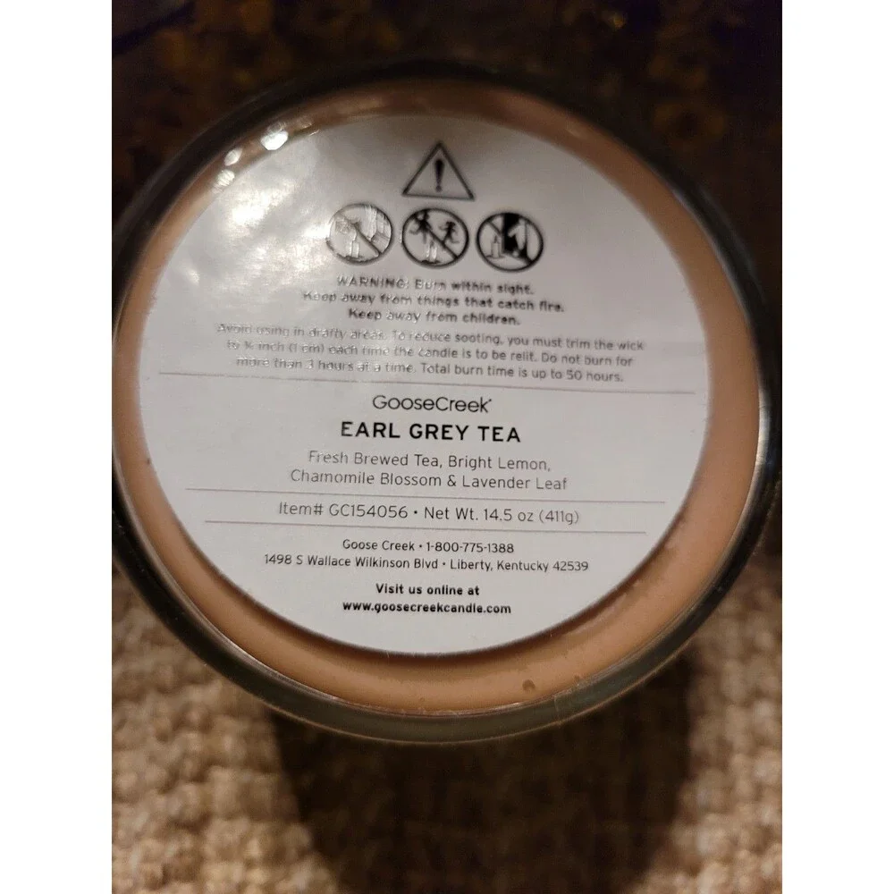 Goose Creek Earl Grey Tea 3- wick Candle
